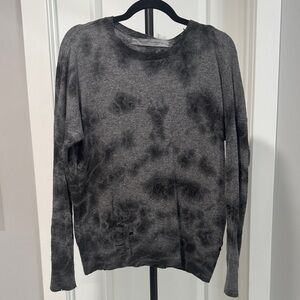 Raquel Allegra Charcoal distressed Tie-Dye Sweater